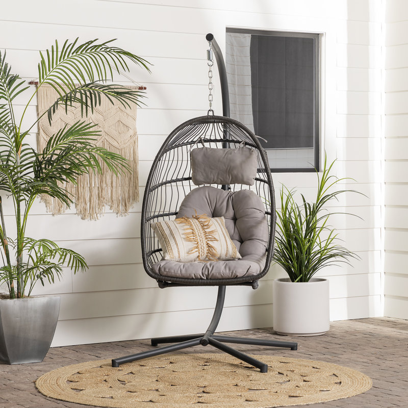 Balancelle avec support Hadleigh, Gris, Gris foncé
