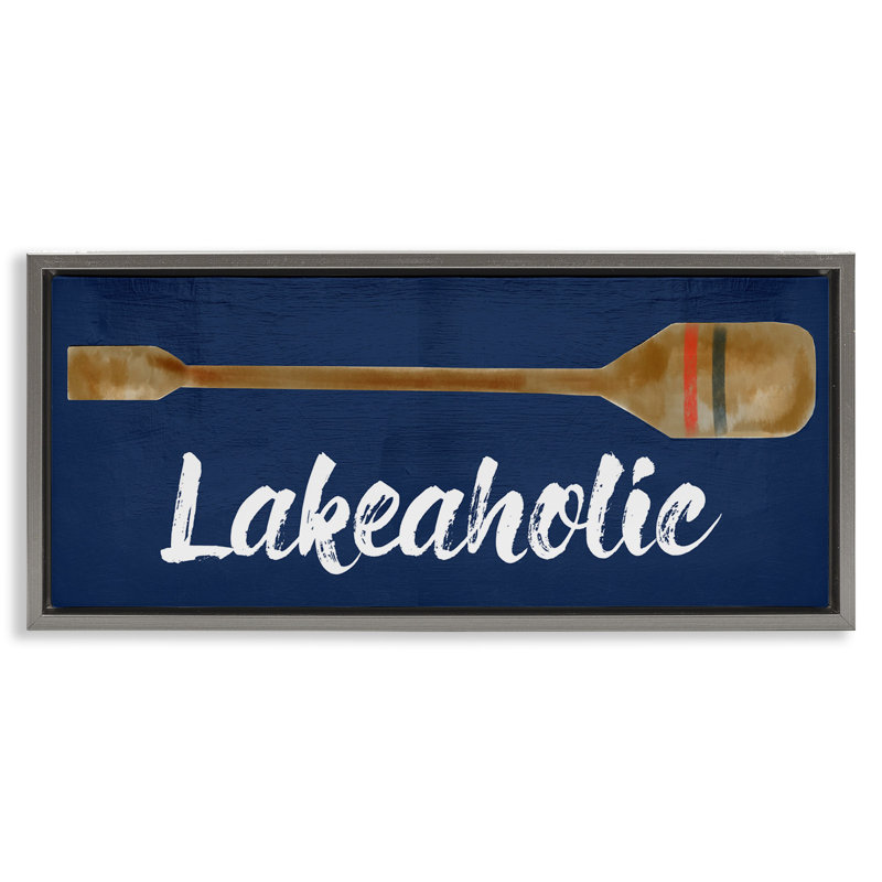Aviron de bateau Lakeaholic, Cadre flottant gris lustré, H 14 po x l 31 po