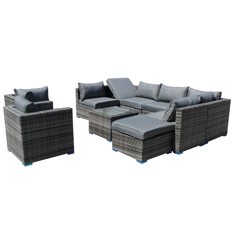 The Manhattan 7 Seater Recliner Set With Single Seater, Grey