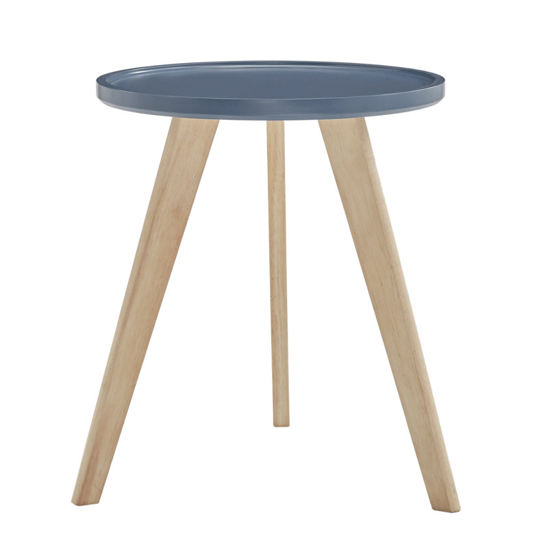 Swofford Tray Top End Table, Blue Steel