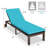 Outdoor Metal Chaise Lounge , Cushion Included