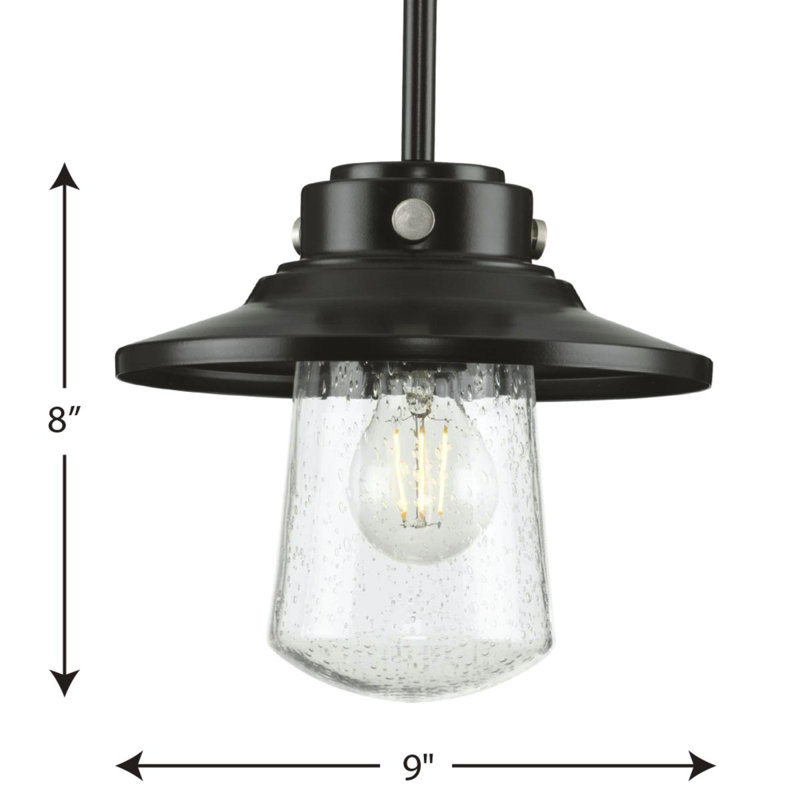 Luminaire suspendu en pot 1 lumière Frampton, Noir mat