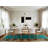 Machine Washable Checkered Green Area Rug-1815876669