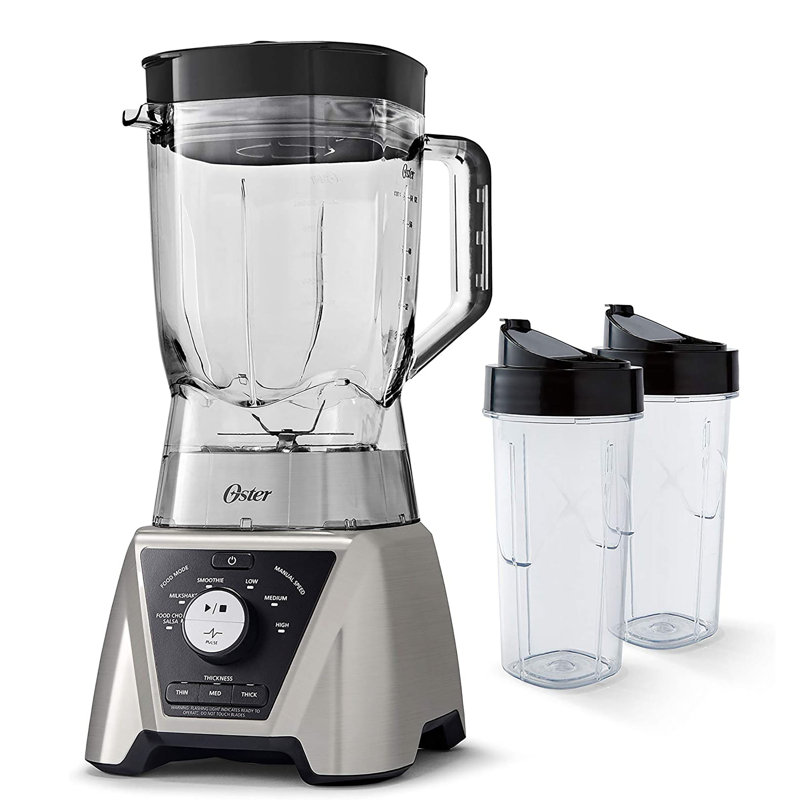 Pro Blender avec réglages de sélection de texture et 2 tasses Blend-n-go