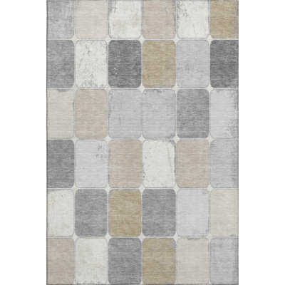 Premium Machine Washable Tiana Geometric Rug
