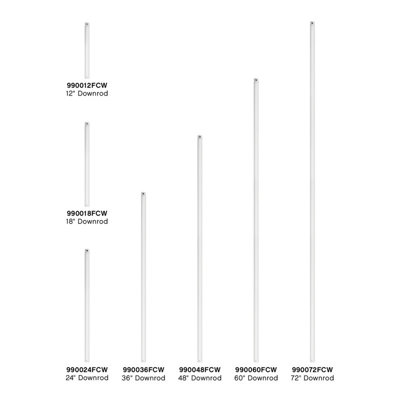 36-Inch Satin Steel Ceiling Fan Downrod