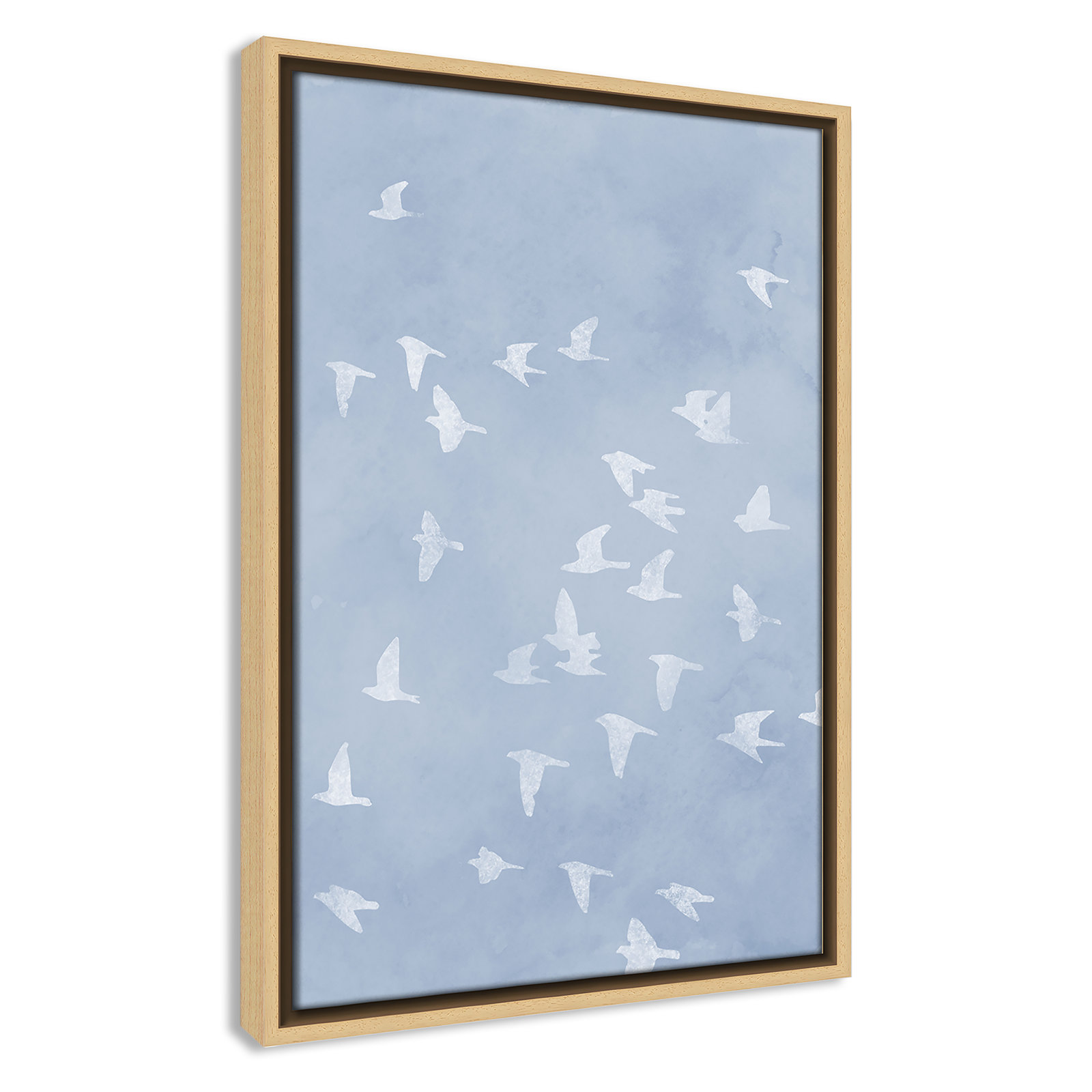 Flying Friends Print by Marcus Prime, 13.5'' W x 19.5'' H, Natural Floater