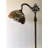 Tonsey Tiffany Floor Lamp Stained Glass Rose Flowers LED Bulb Included Gooseneck Adjustable 63"H