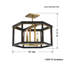 Mercer41 Union Estates Coal And Soft Brass Semi Flush