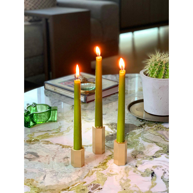 Ensemble de porte-votives de table en laiton 3 pièces