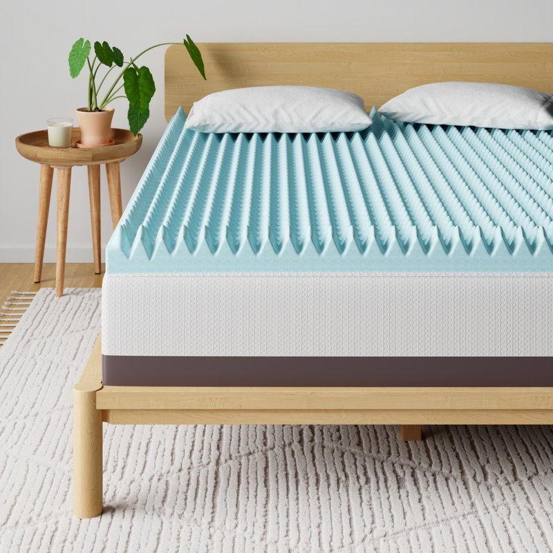 Surmatelas en mousse à mémoire de forme imprégnée de gel réversible Slumber Solutions, Double, 4"