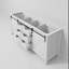 Meuble-lavabo double l 80 po x P 22 po Marsyas-1806804338
