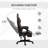Racing Computer Desk Chair In Brown, Pu Leather, Adjustable, Footrest, Lumbar Support Brown Leather Office Recliner Chair,
