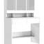 Damhan White Dressing Table with Mirror & Hidden Storage