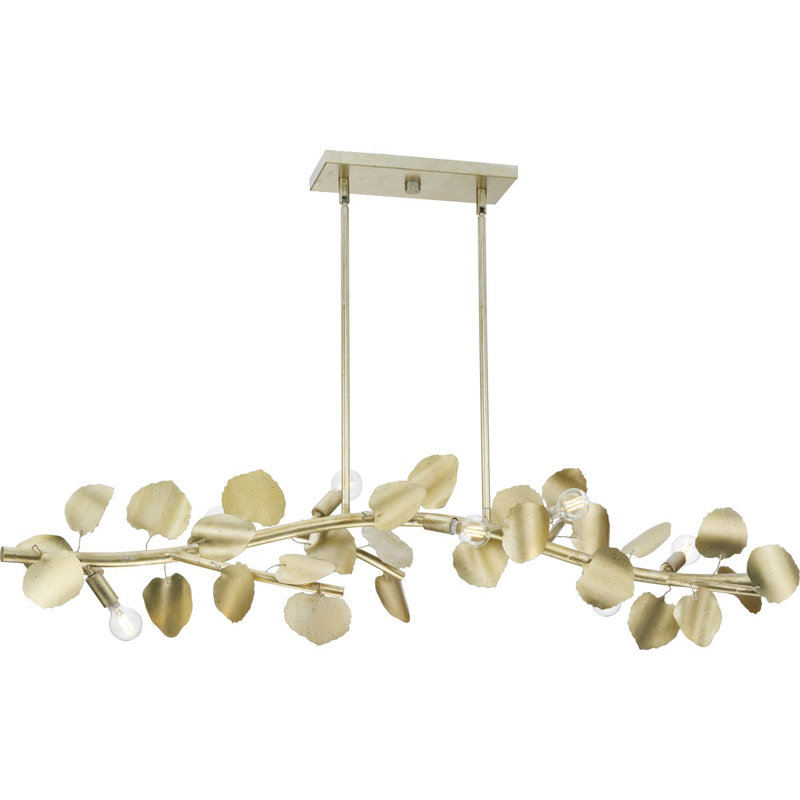 Lustre 7 lumières Laurel, Argent doré