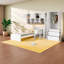 Lit plateforme multifonctionnel blanc avec rangement et bureau, lit simple moderne