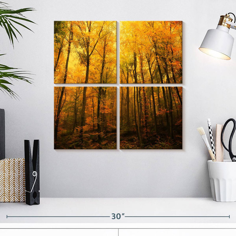 Forêt d'Alvord en automne, H 18 po x l 18 po