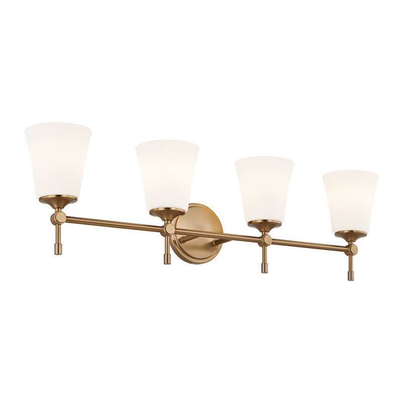 Ensemble de meuble-lavabo 4 lumières Fusion - Laiton brossé Fusion - Tulsi, Laiton brossé, 4