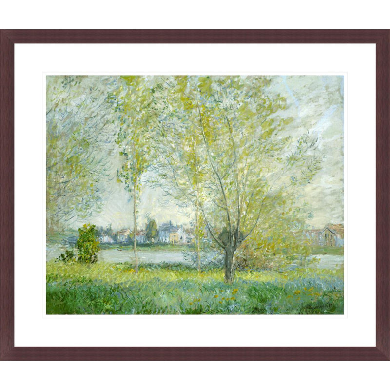 «Willows at Vetheuil» par Claude Monet, impression giclée encadrée, H 23,5 po x l 27,65 po