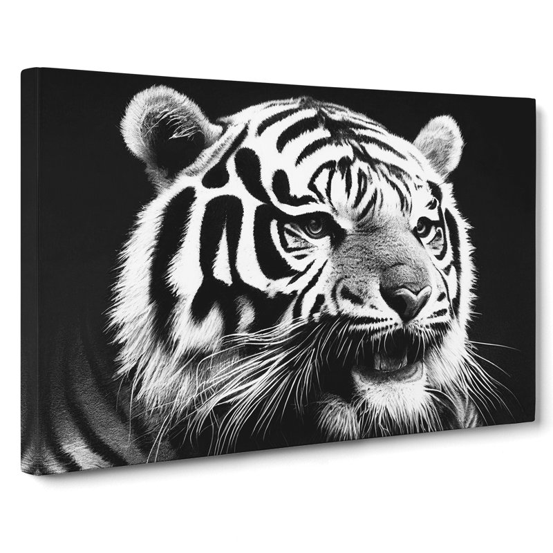 Monochrome Tiger Vol.1 - Wrapped Canvas
