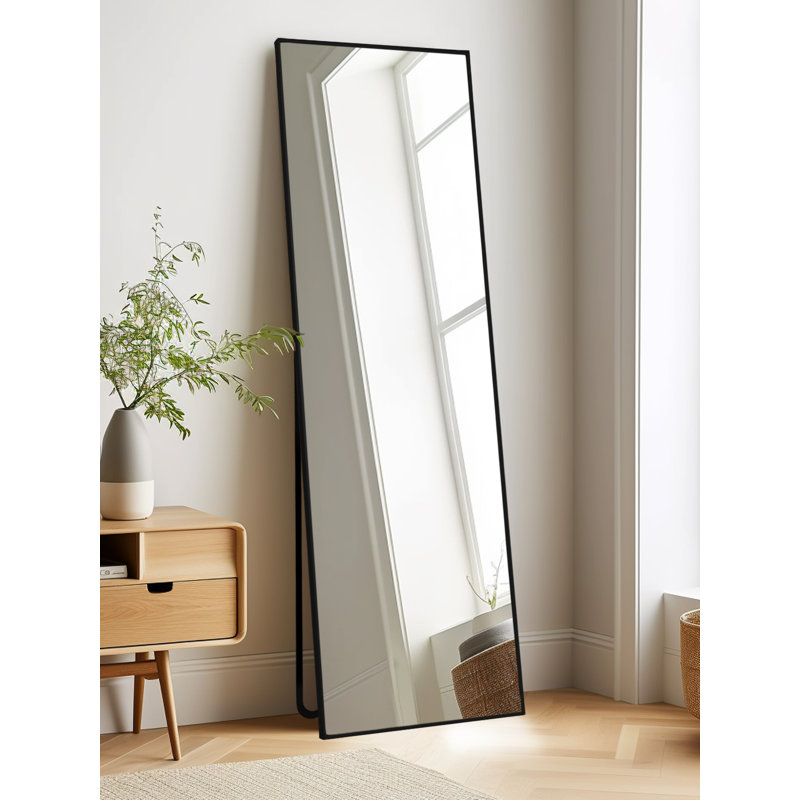 Miroir de plancher rectangulaire Chakong, 58 po x 18 po, Noir