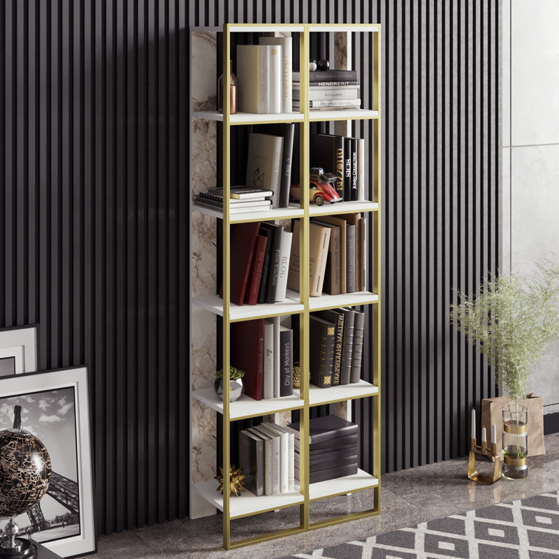 Bibliothèque standard H 70 po x l 13 po Polka, Blanc