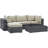 Modway Summon 5-pc Outdoor Patio Sectional Set With Sunbrella Cushions in Canvas-31483564