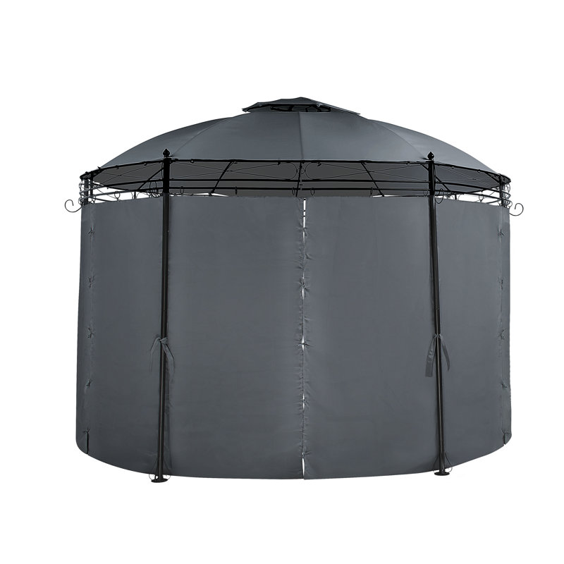 Willingdon 4.6 Ft. W x 4.6 Ft. D Steel Patio Gazebo, Grey