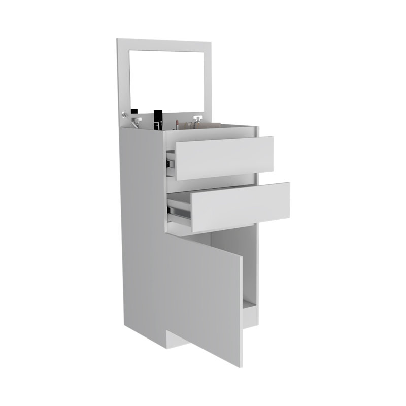 Armoire à bijoux avec tiroir Diamond, Blanc