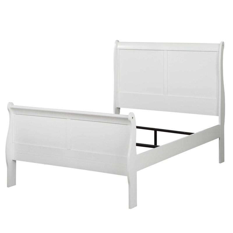 Ensemble de chambre à coucher Engstrom, Blanc, Simple, 2 pièces : 1 table de chevet, 1 lit