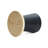 Light Wood Finish Top with Black Base Manufactured Wood Round Side Table