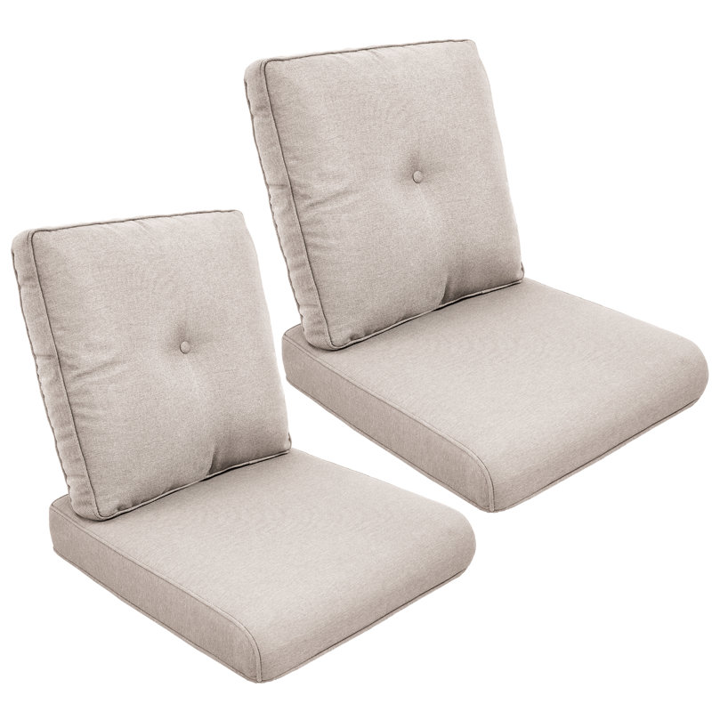 Coussin de siège / dossier d'extérieur Schutt, Beige, 2 coussins de siège / dossier