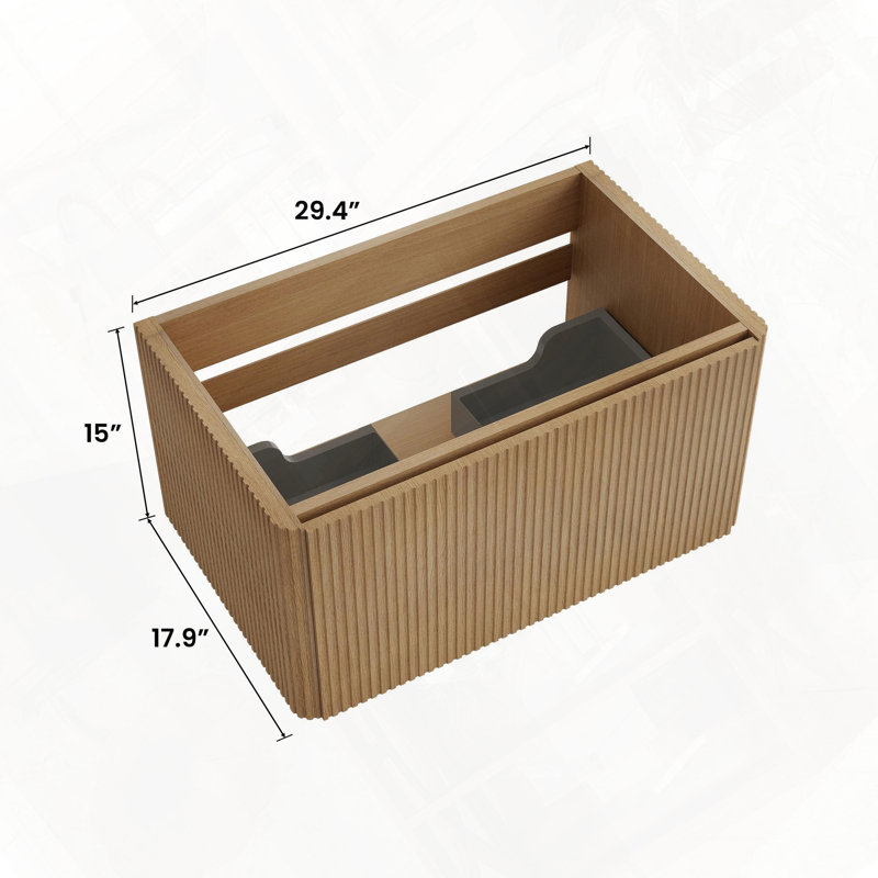 Meuble-lavabo mural flottant avec rangement spacieux pour les essentiels de salle de bain
