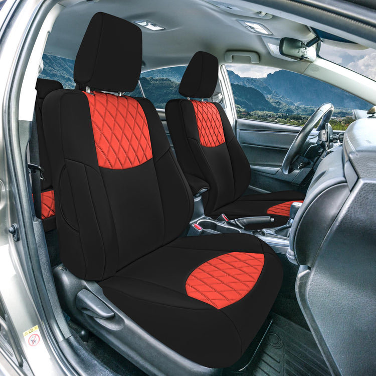 Ensemble de housses de siège avant personnalisées en néoprène Latitude Run® Ultraflex pour la Corolla S, SE, LE de 2014 à 2019