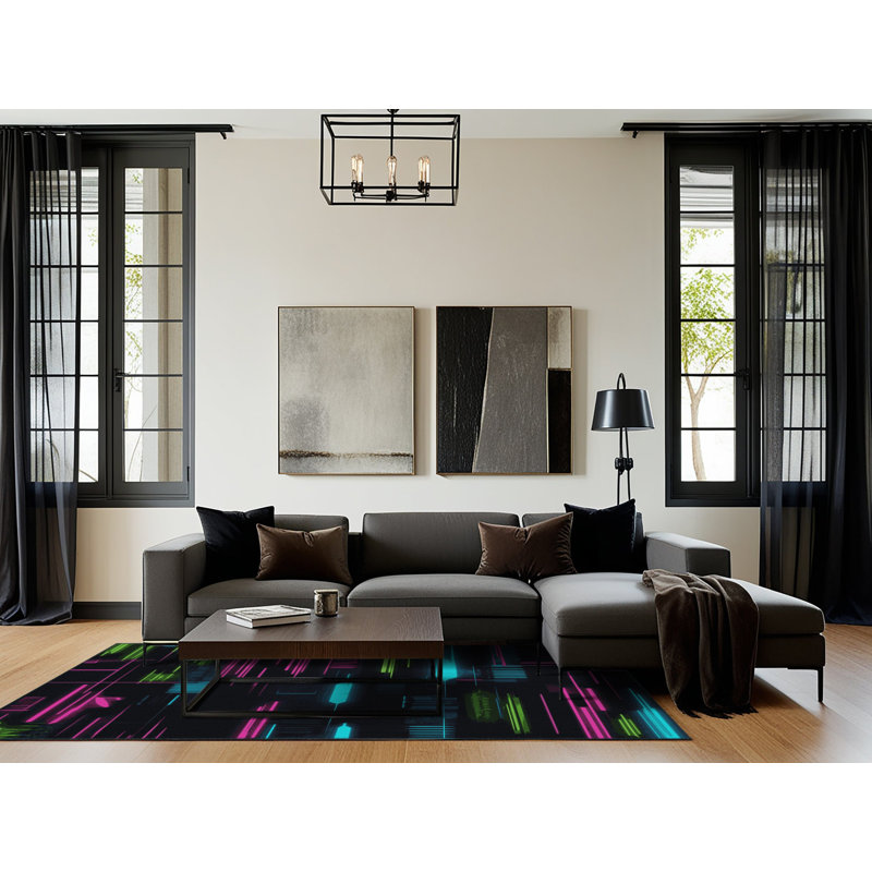 Laser Burst Rug, Rectangle 2' x 3'