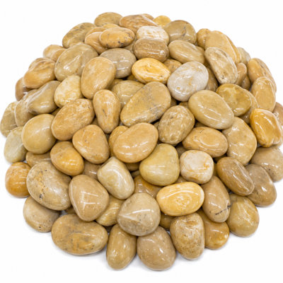38 lb de pierres de rivière décoratives jaune terre, 1,18 po - 1,97 po, cailloux polis pour plantes à fleurs succulentes et décorations paysagères
