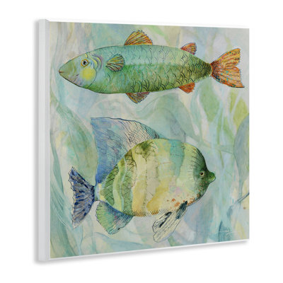 «Sweet Fish Duo», plaque murale à l'aquarelle par Lorenzo Collective