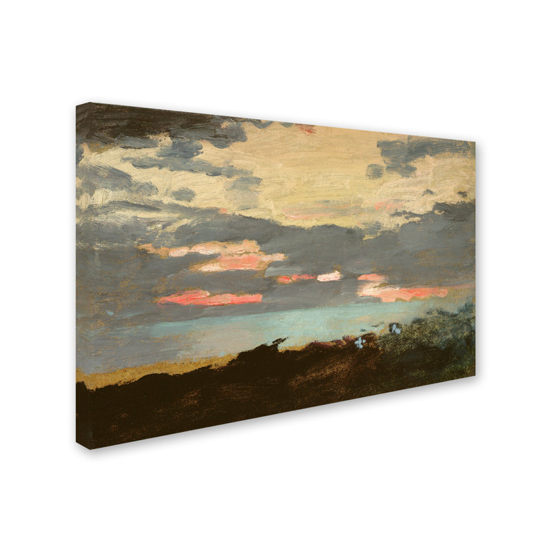 Coucher de soleil, baie de Saco par Winslow Homer, reproduction sur toile, H 30 po x l 47 po