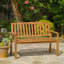 Banc d'extérieur en bois avec finition, améliore l'espace, l 48,50 po x P 24,96 po, H 35,24 po, capacité de poids de 250 lb. Patio pour utilisation, décoration, capacité de poids