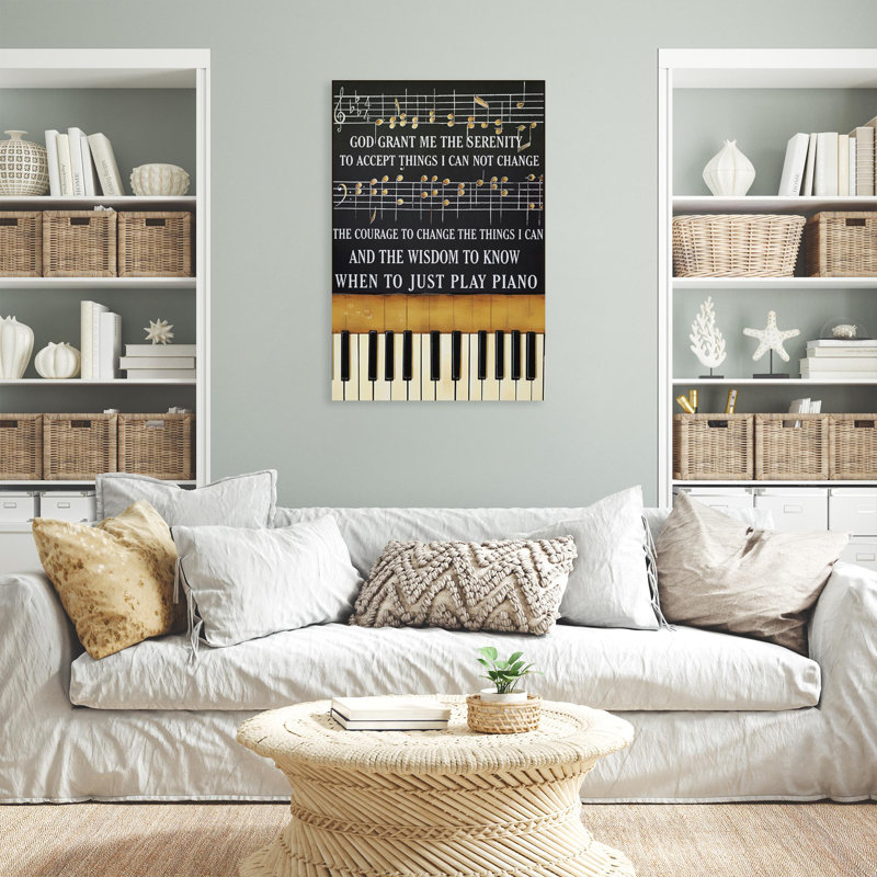 Impression sur toile, "Lalenia When To Just Play Piano", H 36 po x l 24 po x P 1,25 po