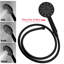 Heile Black Thermostatic Shower Mixer Bar Round Handset Riser Rail Kit Exposed Shower with Handheld Shower Head