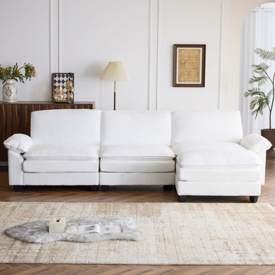 120'' W 2-Layer Cushion Comfy Cloud Sofa