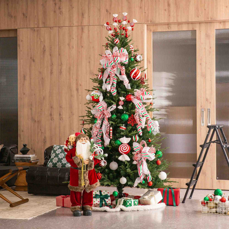 Ensemble de 178 décorations de Noël, 4 pièces de bonbons et 9 rubans