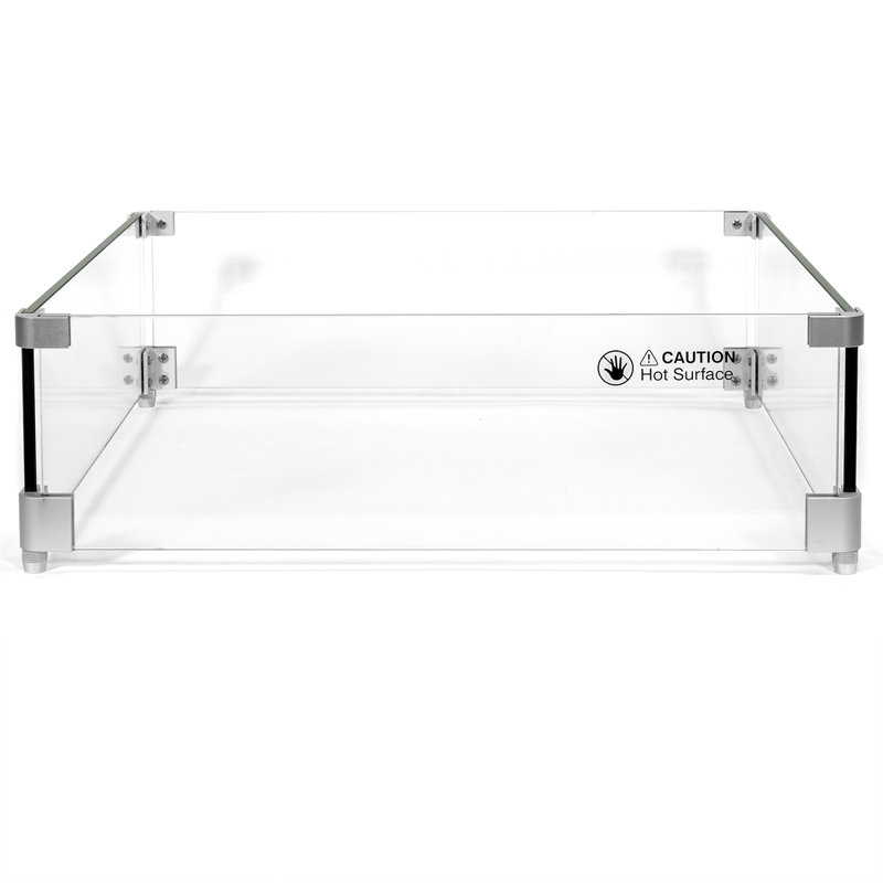 Pare-étincelles de table (verre), H 6,5 po x l 19,25 po x P 19,25 po