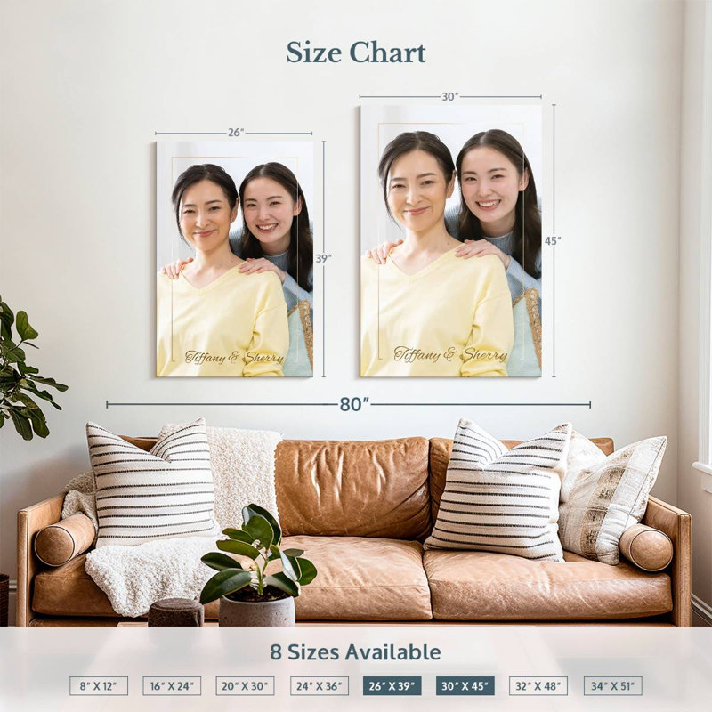 Line Frame Photo Print, 45" H x 30" W