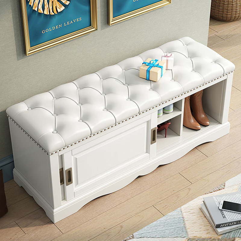 Banc rembourré blanc, Blanc