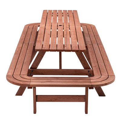 Table de pique-nique avec bancs pour 14 à 16 personnes