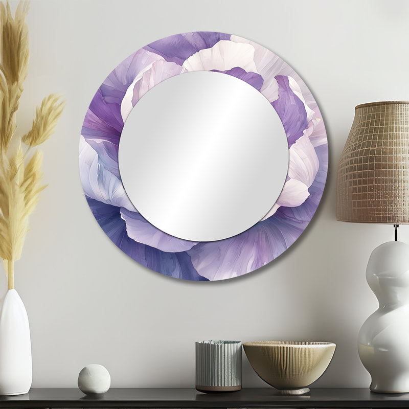 Doux lavande pivoine douce embrassant I - art mural pivoines - imprimé sur métal, 23 po x 23 po