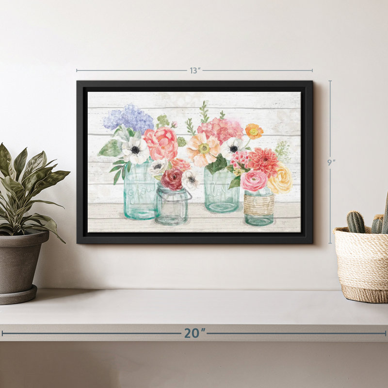 Floral and Botanical "Pastel Flower Market III, reproduction sur toile", H 9 po x l 13 po