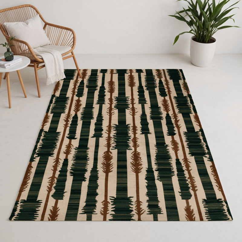 Tapis vert d'intérieur et d'extérieur Botanical, Rectangle 5 pi x 7 pi